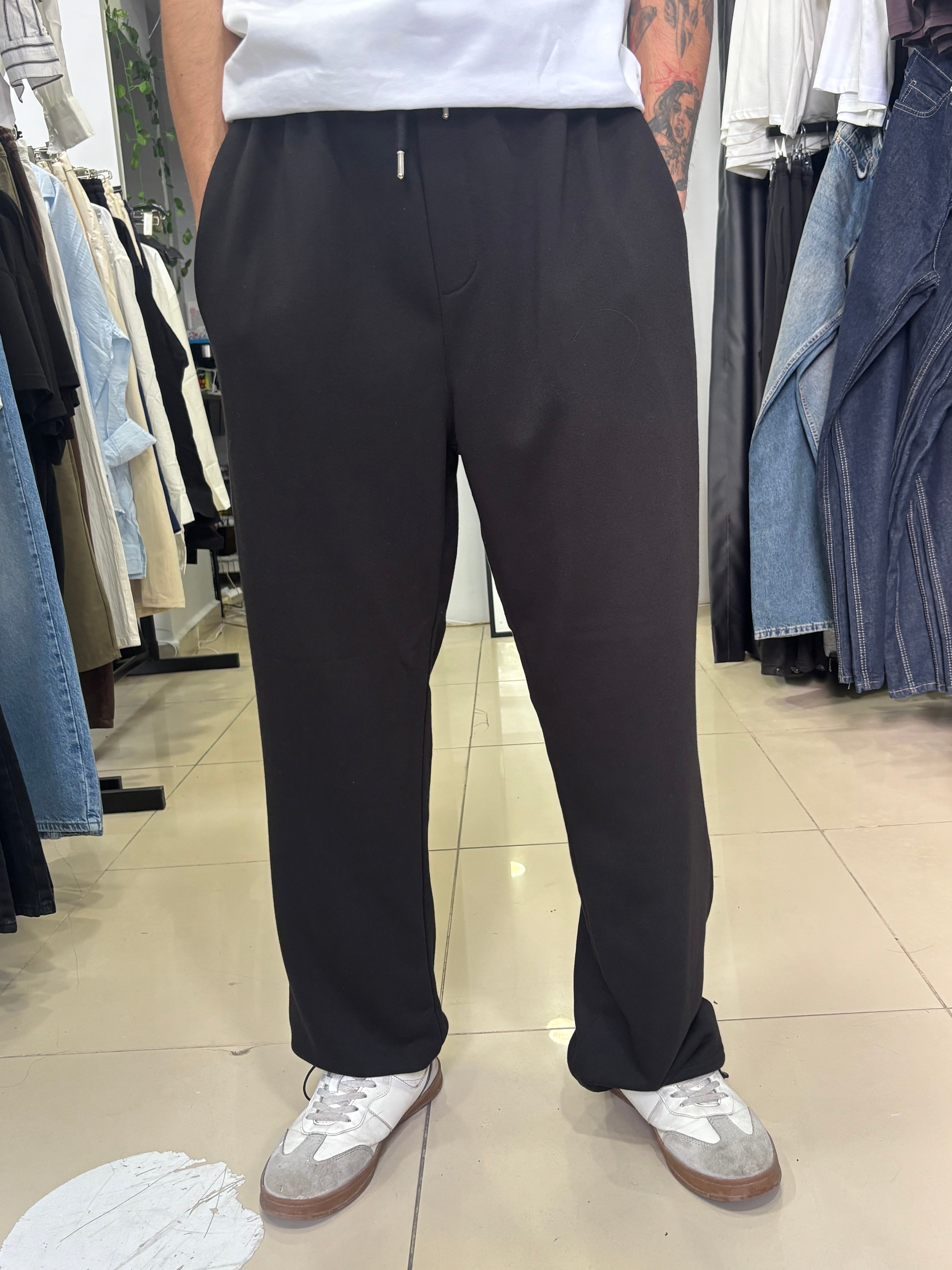 Siyah Baggy Eşofman(Stoperli)