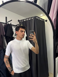 Bisiklet Yaka Beyaz Triko