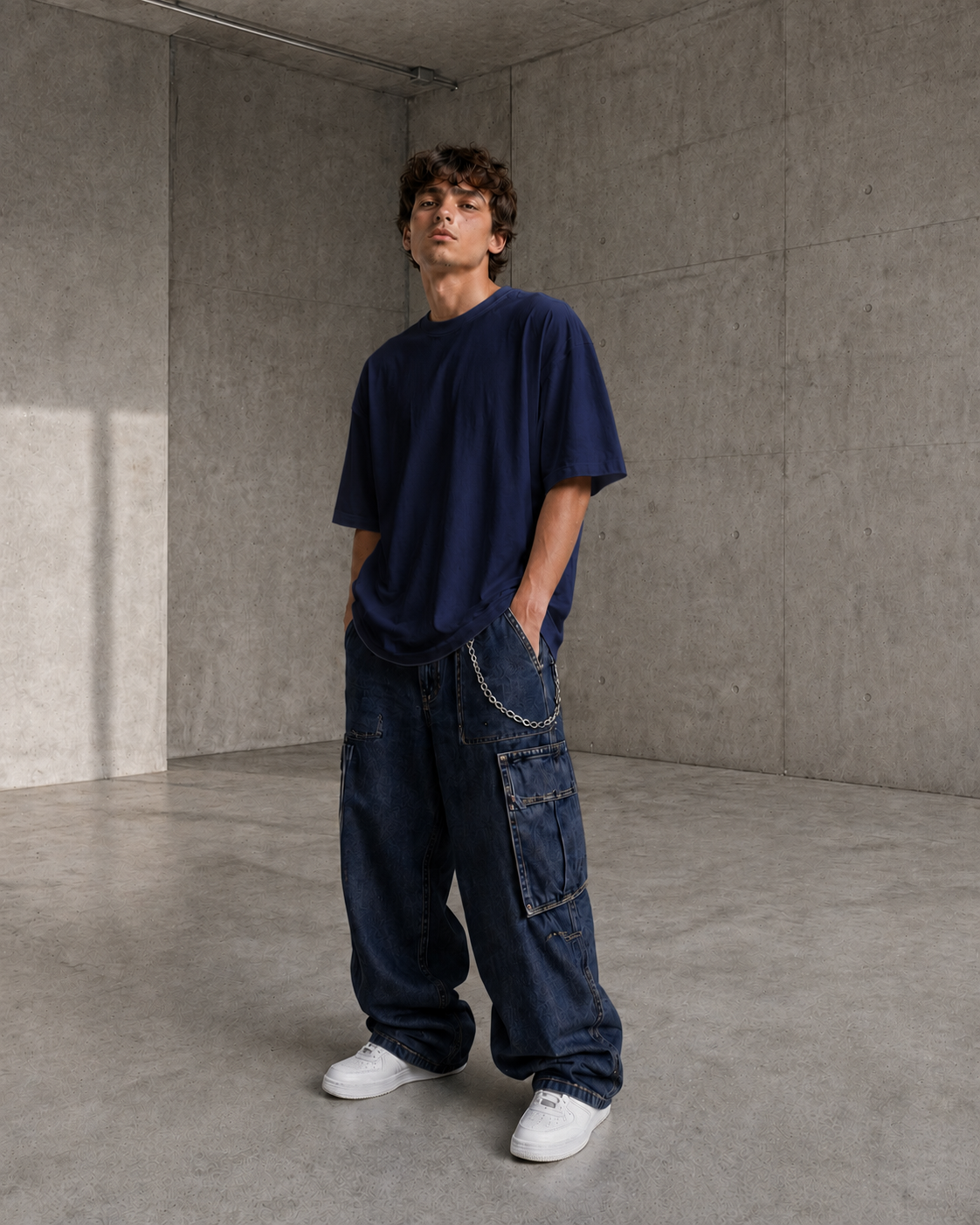 Lacivert Oversize T-shirt